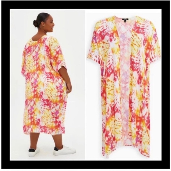 torrid Tops - TORRID Tie Dye Kimono Top